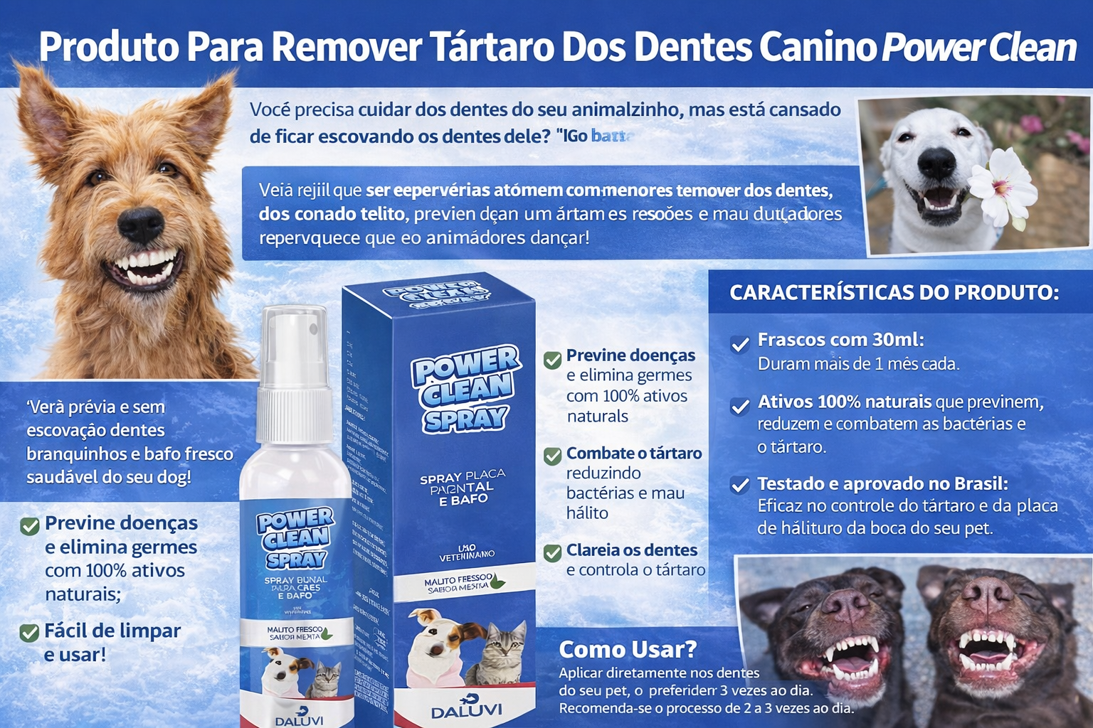 Produto Para Remover Tartaro Dos Dentes Canino Power Clean